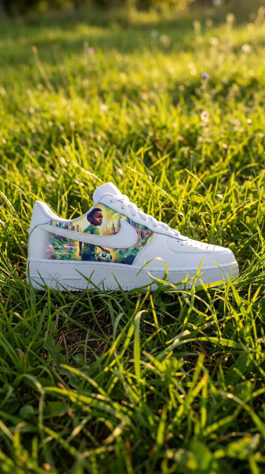 The MM22 Air Force 1 resting in sunlit green grass
